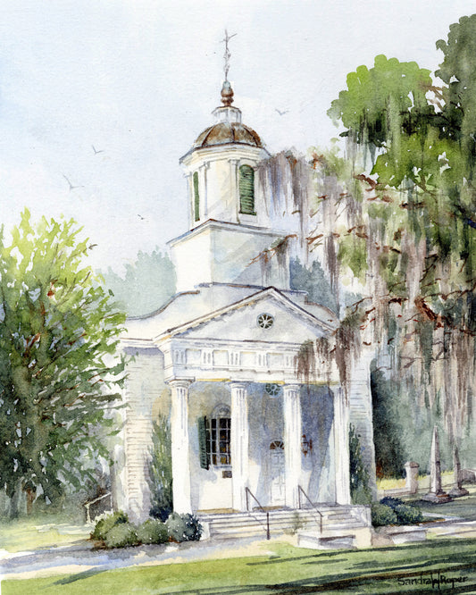 Edisto  Island Presbyterian Church giclee by artist Sandra Roper