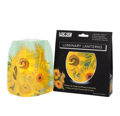 Modgy Luminary Lanterns van Gogh Sunflowers Set of 4