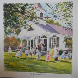 Trinity  Church on Edisto Island Full Color Print
