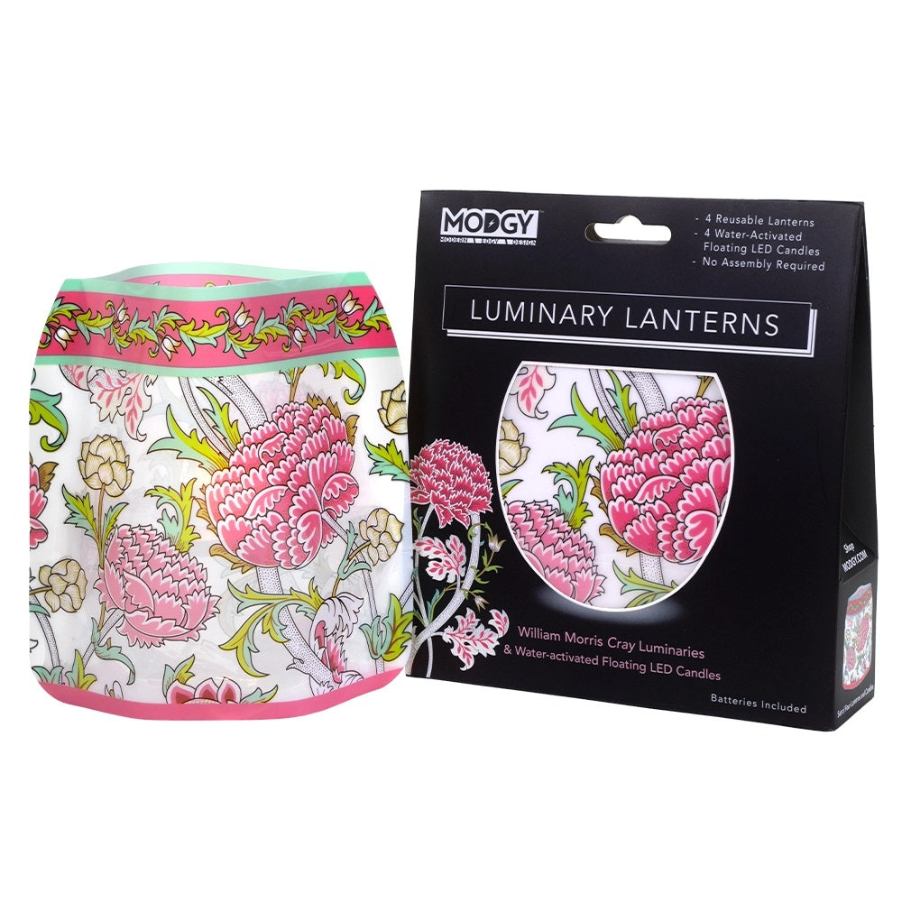 Modgy Luminary Lanterns William Morris Cray Set of 4