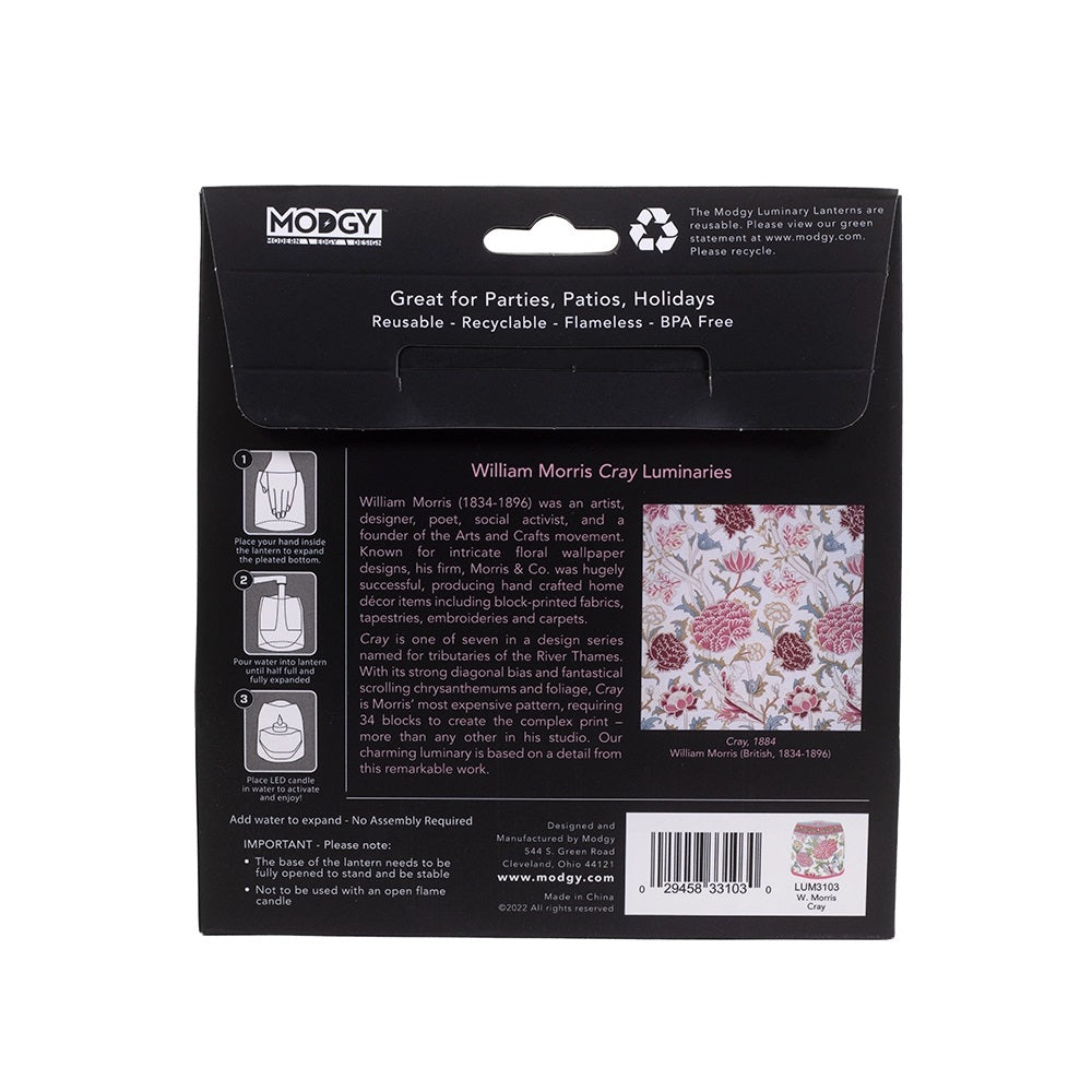 Modgy Luminary Lanterns William Morris Cray Set of 4